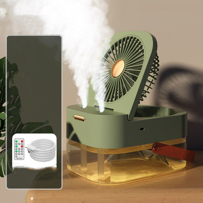 Humidifier Spray Fan: Portable Air Cooler and Night Light