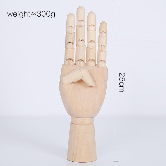 Grocery Home Decor Ornaments Lotus Wood Movable Wooden Knuckle Hand Model