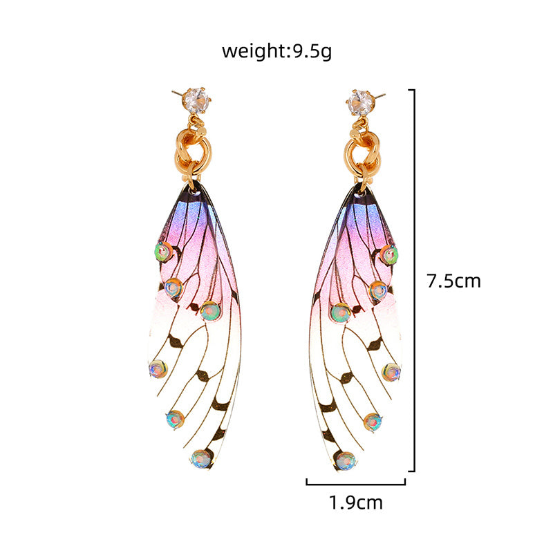 Long Fringed Emulated Cicada Earrings | Trendy European & American Statement Jewelry