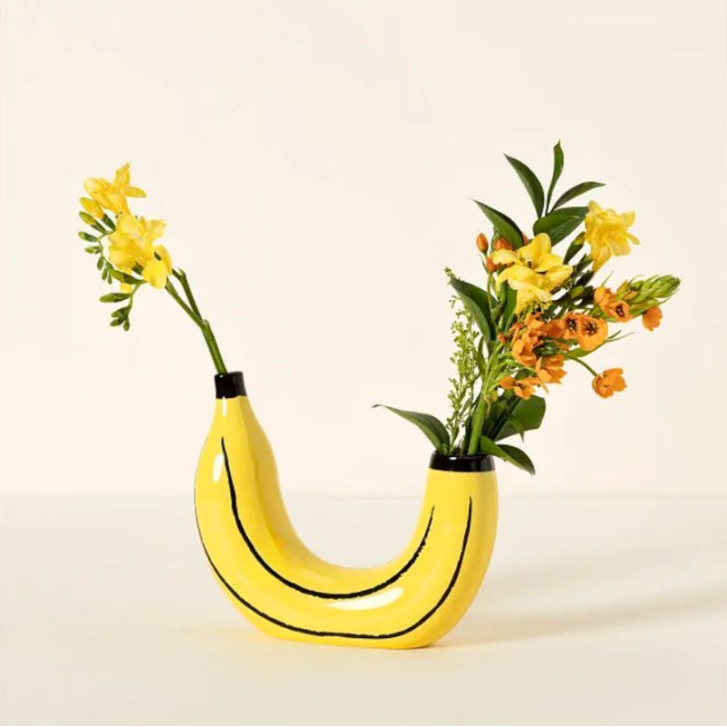 Vaso di banane creativo per composizioni floreali uniche - Decorazioni per la casa