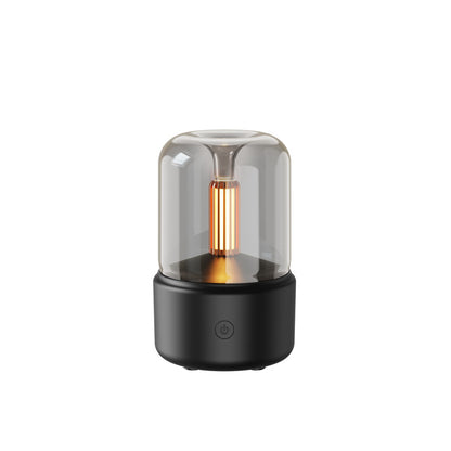 Difusor de aroma à luz de velas - umidificador USB portátil com luz noturna LED