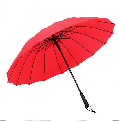 16 bone umbrella advertising umbrella windproof long handle double outdoor automatic umbrella male and female students