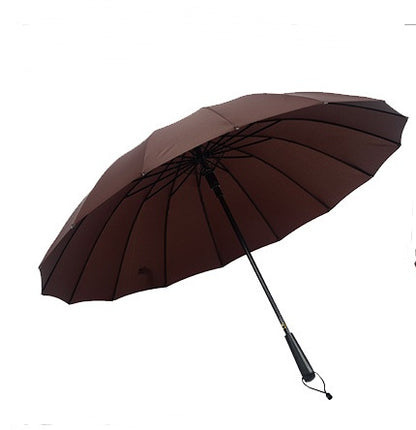 Parapluie publicitaire à 16 os, coupe-vent à long manche, double parapluie automatique d'extérieur pour étudiants masculins et féminins