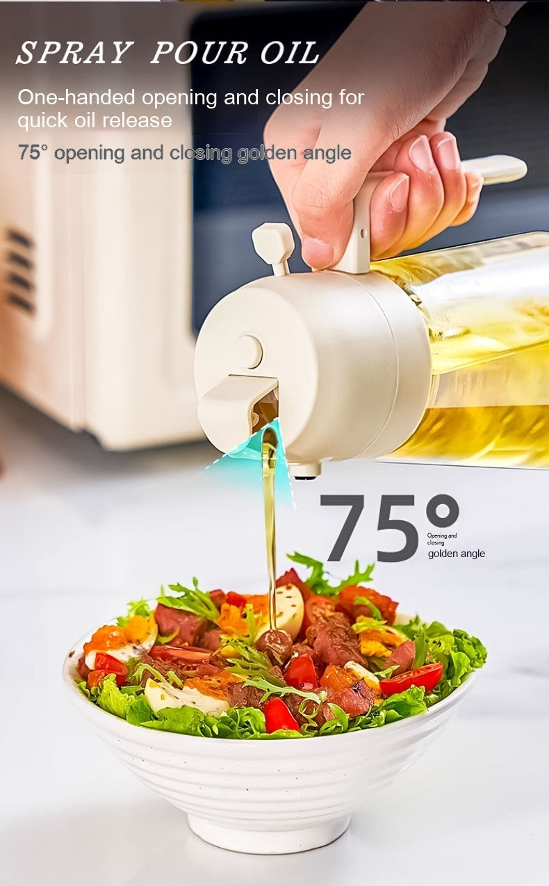 Dispenser per spruzzatore di olio d'oliva da 470 ml per cucinare barbecue 2 in 1 bottiglia di olio da cucina spray per olio di aceto, salsa di soia, per friggitrice ad aria