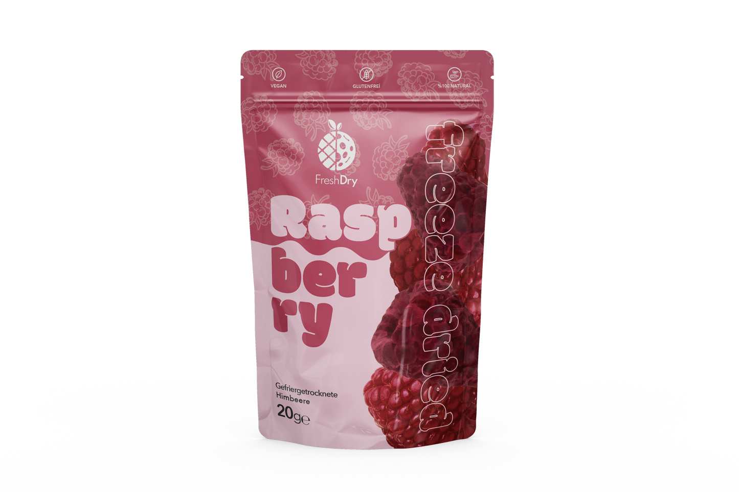 Gefriergetrocknete ganze Himbeeren – 20 g