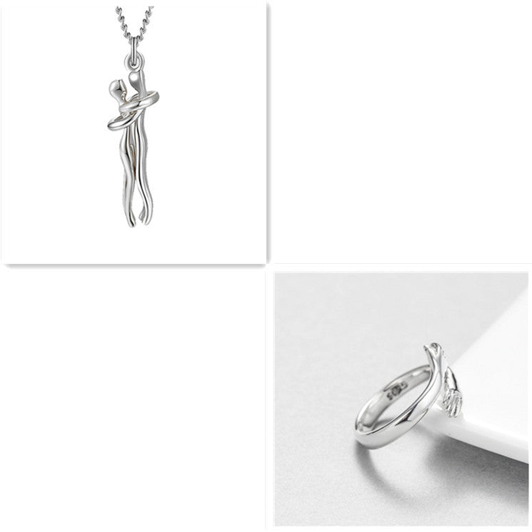 Infinite Embrace Necklace | Unisex Love Pendant for Couples – Perfect Valentine’s Day Gift