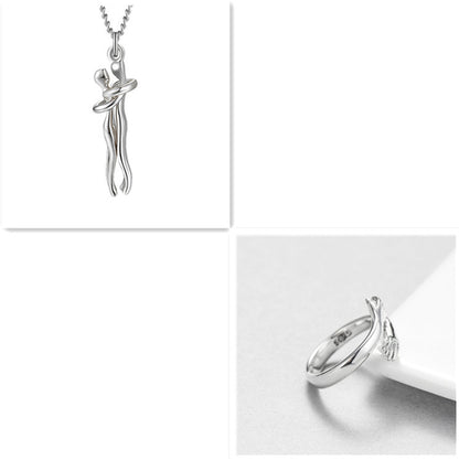 Infinite Embrace Necklace | Unisex Love Pendant for Couples – Perfect Valentine’s Day Gift