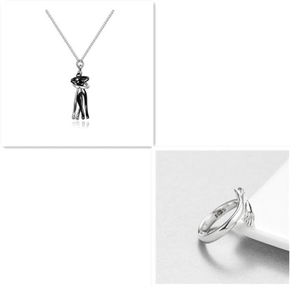 Infinite Embrace Necklace | Unisex Love Pendant for Couples – Perfect Valentine’s Day Gift