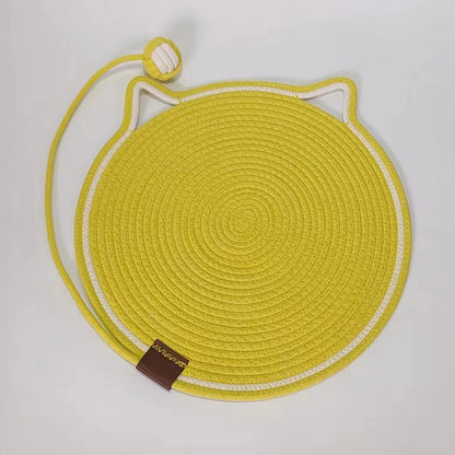 Woven Cotton Cord Cat Scratching Pad Self-hi Ball Integrated