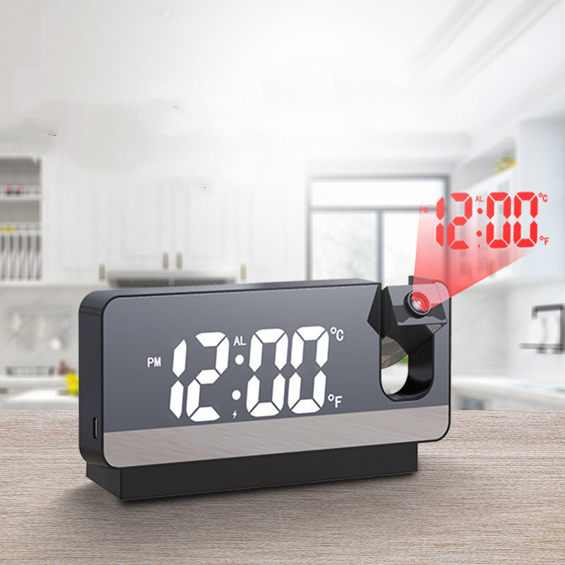 3D LED Projection Alarm Clock with Mirror Display & Snooze | Perfect for Home, Bedroom, Office