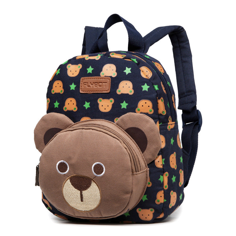 Mochila escolar infantil feita sob medida, lona, ​​coelho, urso, bebê, bebê, bebê e pacote de desenho animado para bebê