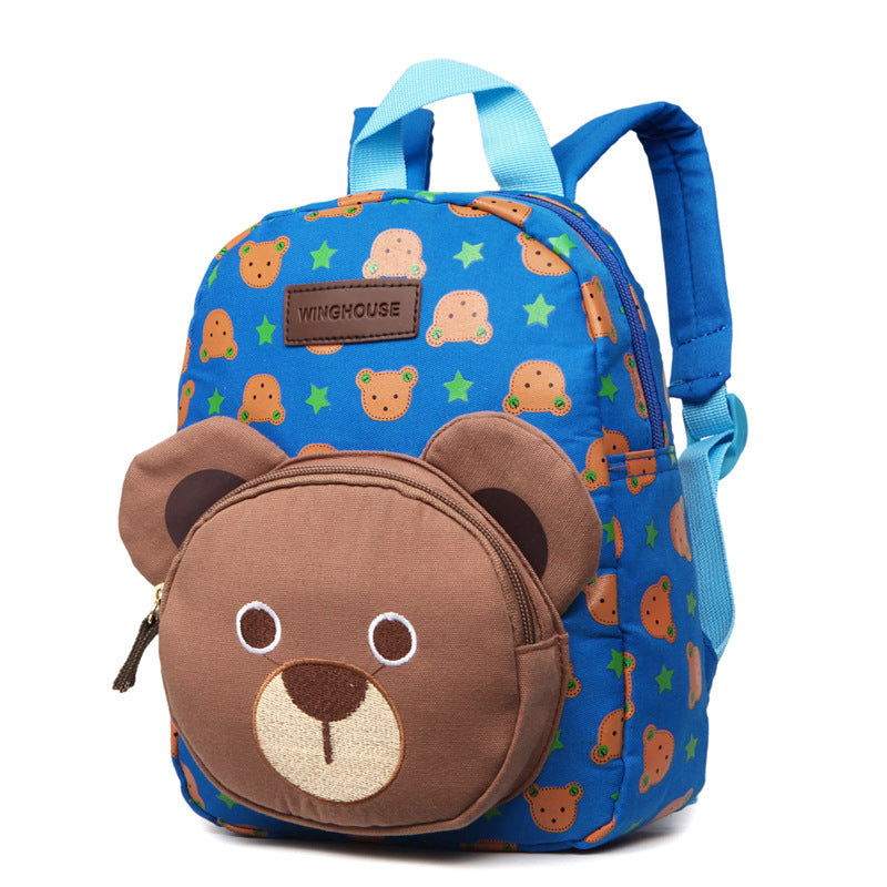 Mochila escolar infantil feita sob medida, lona, ​​coelho, urso, bebê, bebê, bebê e pacote de desenho animado para bebê