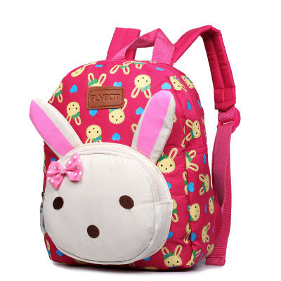 Mochila escolar infantil feita sob medida, lona, ​​coelho, urso, bebê, bebê, bebê e pacote de desenho animado para bebê