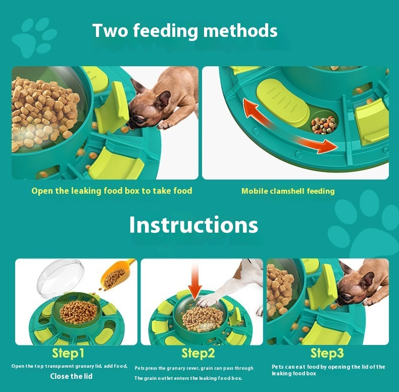 Interactive Dog Puzzle Toy - IQ Improvement and Slow Feeding, Suitable for All Sizes Pets, Nutritious Diet-Friendly, Non-Electric Plastic Pet Game