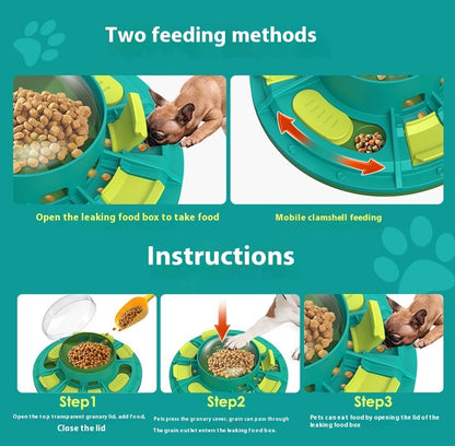 Jouet puzzle interactif pour chien – Amélioration du QI et alimentation lente, adapté aux animaux de toutes tailles, jeu nutritif en plastique non électrique pour animaux de compagnie