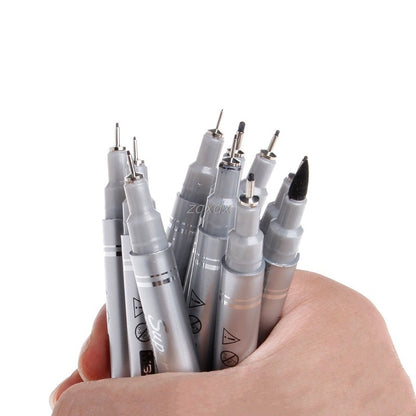 10 Tip Sizes Micron Neelde Drawing Pen Waterproof Pigment Fi