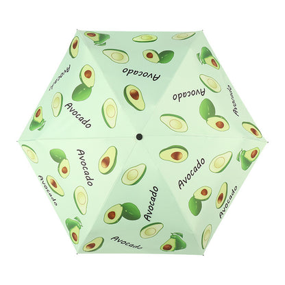 6-bone five-fold umbrella fruit umbrella