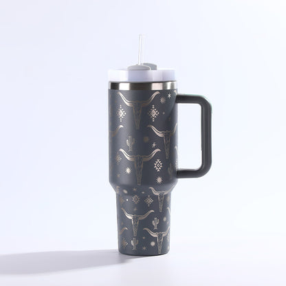 Stainless Steel With Straw Tumbler - Mug - Cup