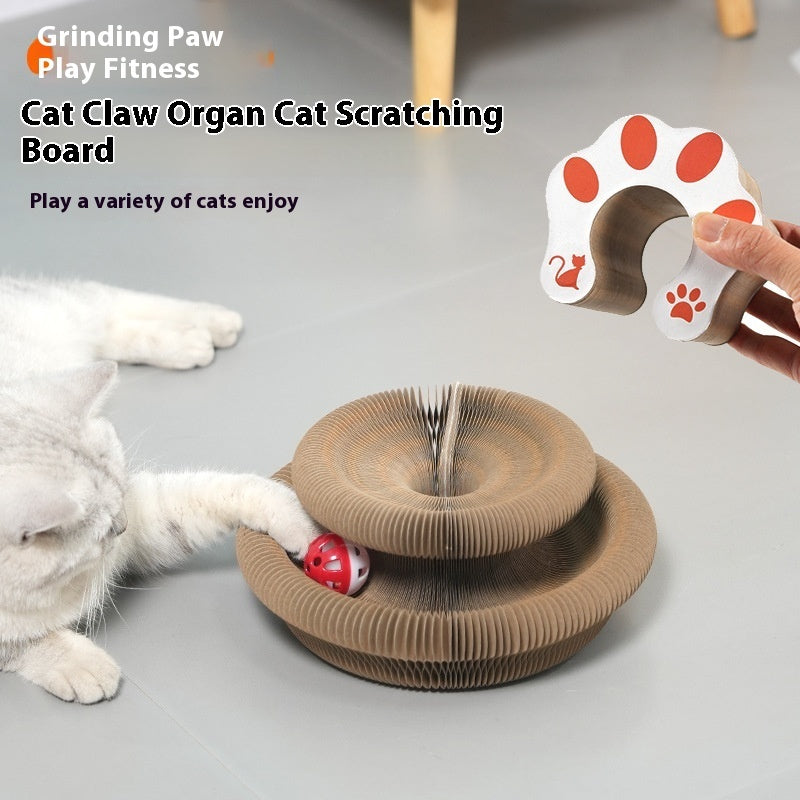 Organ Cat Scratch Board - Strong Magnetic Foldable Toy