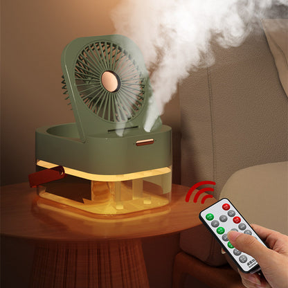 Humidifier Spray Fan: Portable Air Cooler and Night Light