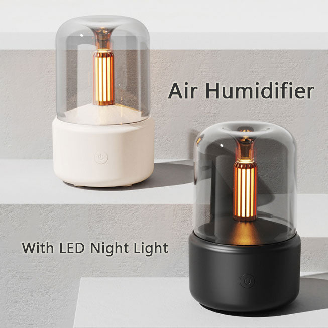 Candlelight-Aroma-Diffusor – tragbarer USB-Luftbefeuchter mit LED-Nachtlicht