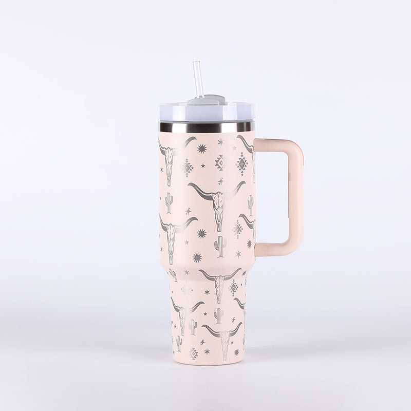 Stainless Steel With Straw Tumbler - Mug - Cup