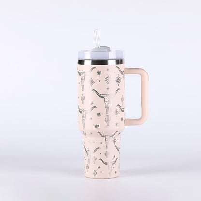 Stainless Steel With Straw Tumbler - Mug - Cup