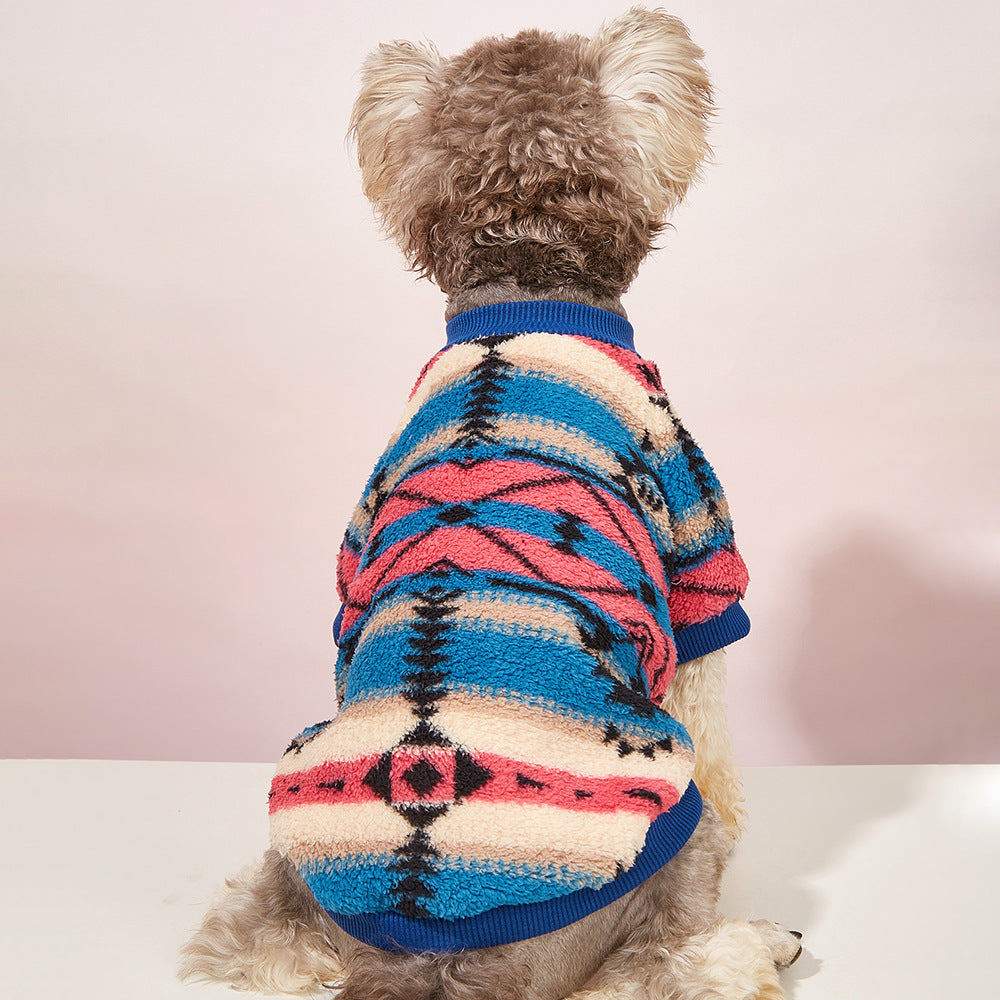 Gestreiftes Fleece-Sweatshirt für Hunde