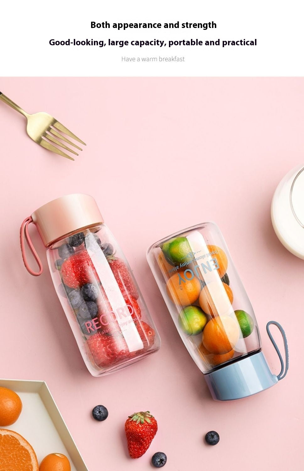 Summer Small Portable Drop-resistant Plastic Tumbler