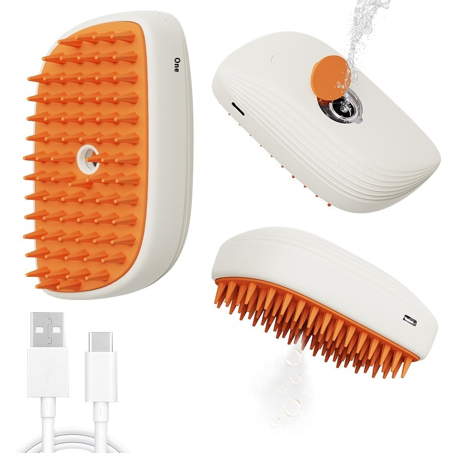 Pettine a vapore per animali domestici ricaricabile tramite USB, pettine per massaggio spray, strumenti per toelettatura per animali, pettine a vapore per gatti, prodotti per animali domestici