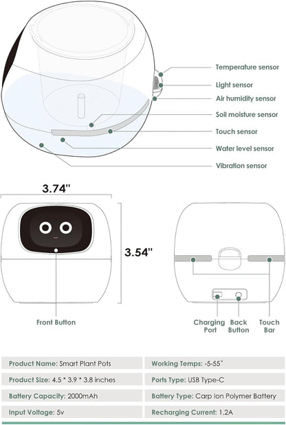 Vaso da fiori intelligente: controllo dell'espressione facciale per piante da interno