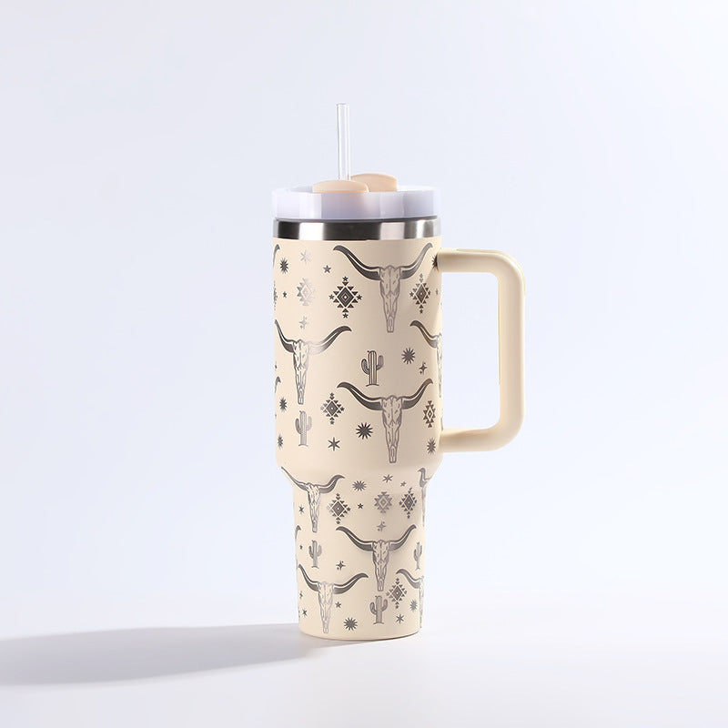 Stainless Steel With Straw Tumbler - Mug - Cup