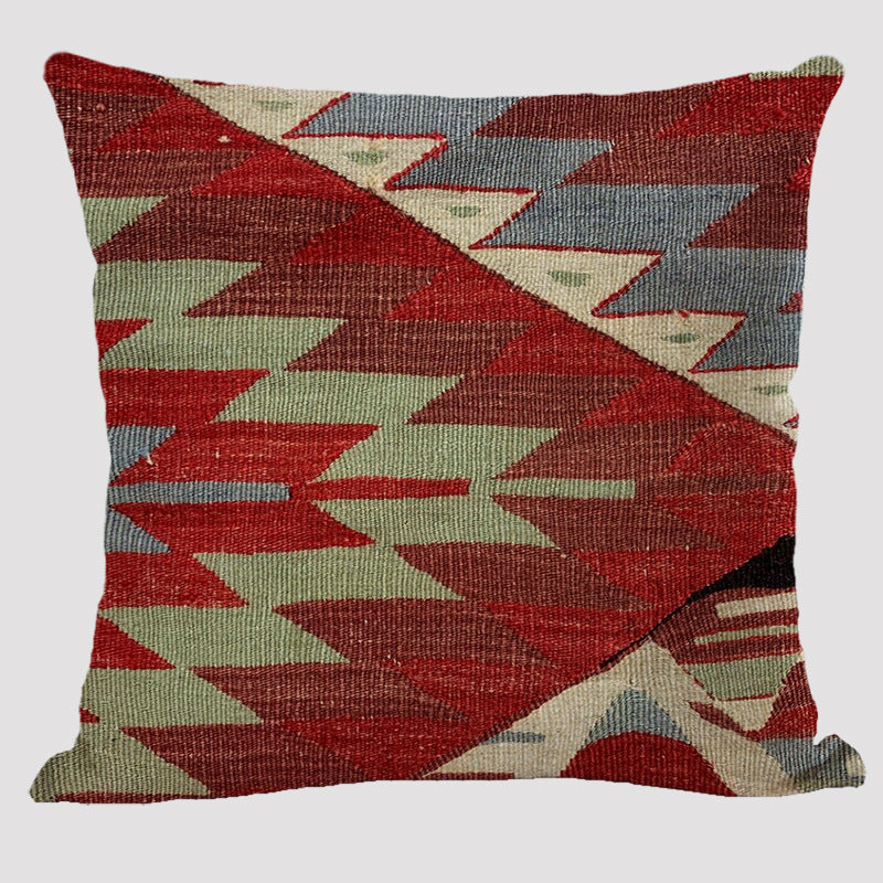 Bohemian Linen Pillow Ethnic Style