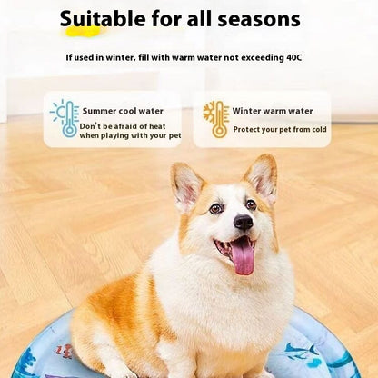 Coussin de lit d'eau rafraîchissant pour animaux de compagnie, coussin de glace pour chiens et chats, été