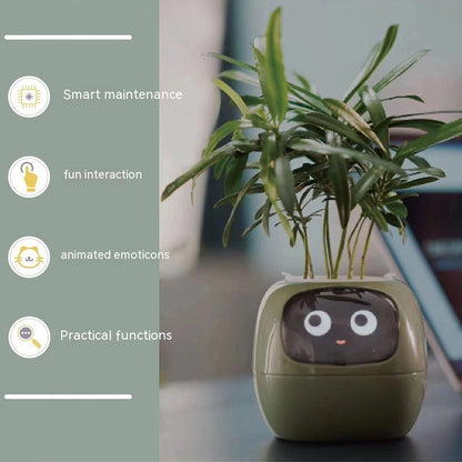 Pot de fleur intelligent – ​​Contrôle de l'expression faciale pour plantes d'intérieur