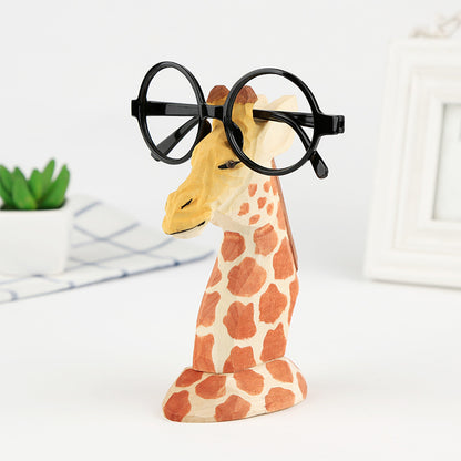 Marco de gafas de animales de madera maciza - Decoración retro creativa para el hogar