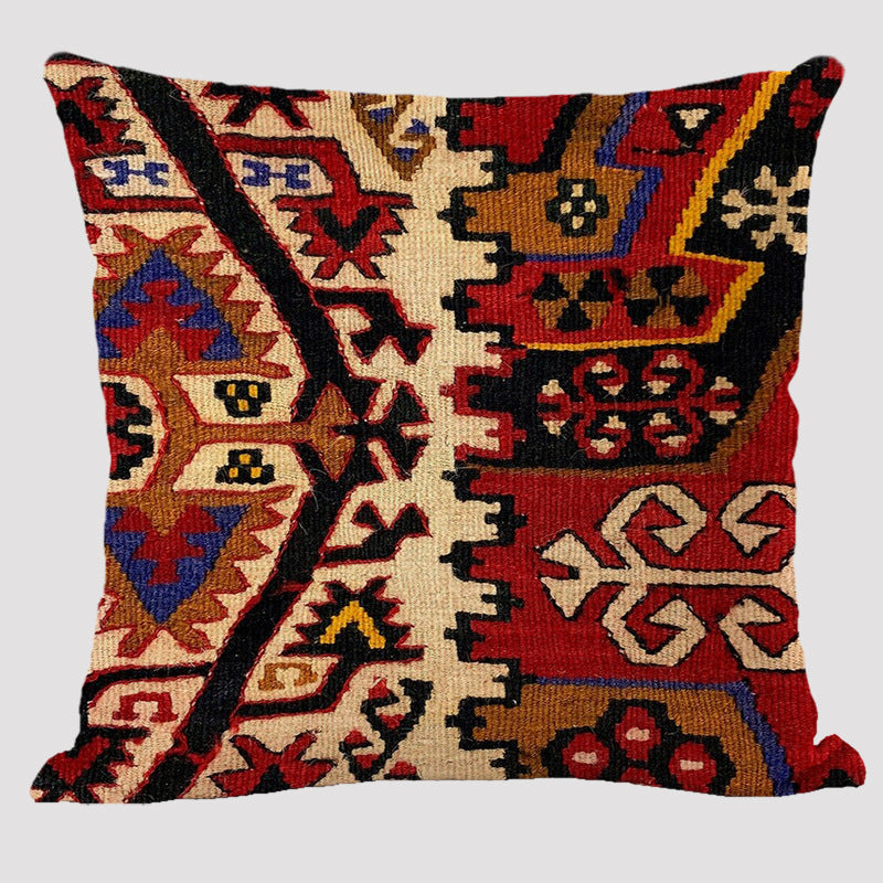 Almohada de lino bohemia estilo étnico