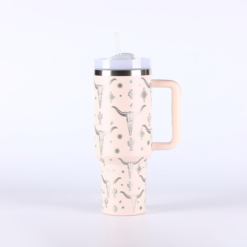 Copo de aço inoxidável com palha - caneca - copo