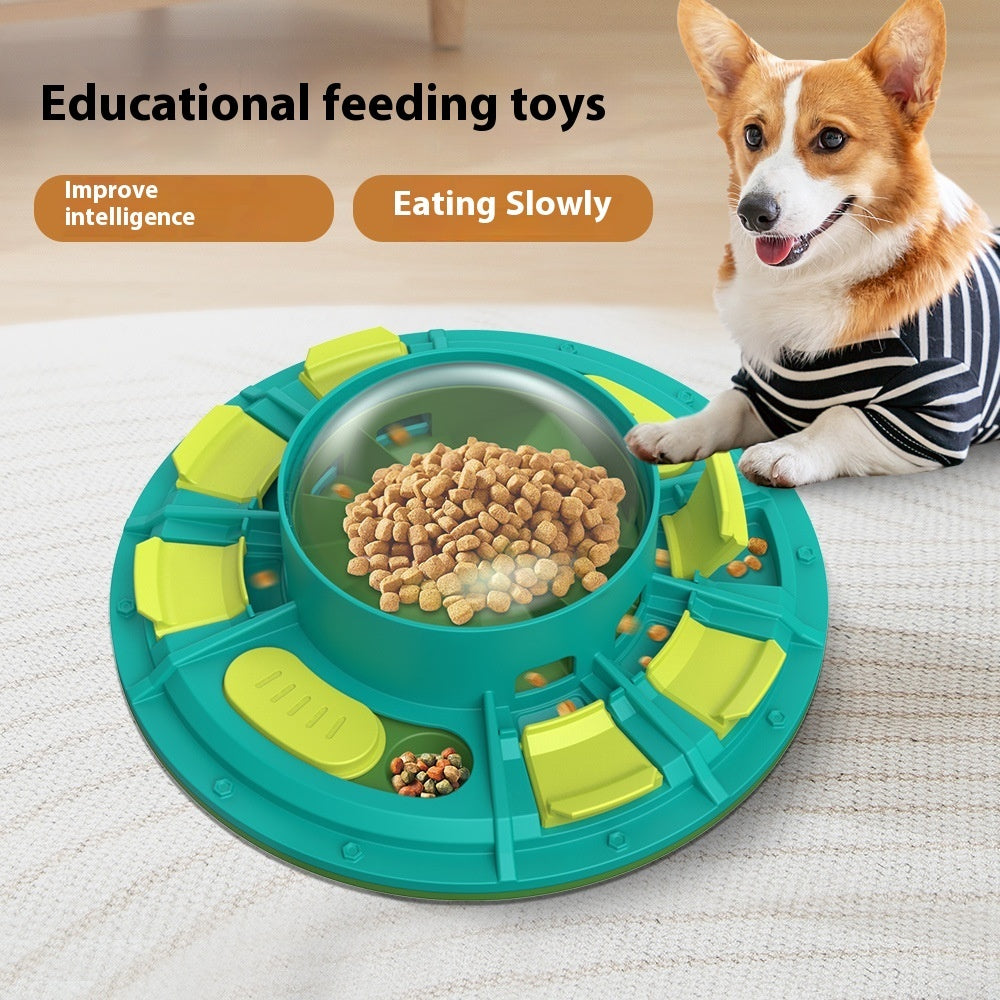 Brinquedo interativo de quebra-cabeça para cães - Melhoria de QI e alimentação lenta, adequado para animais de estimação de todos os tamanhos, jogo de animais de estimação de plástico não elétrico, nutritivo e adequado para dieta