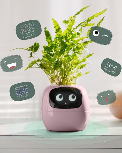 Pot de fleur intelligent – ​​Contrôle de l'expression faciale pour plantes d'intérieur