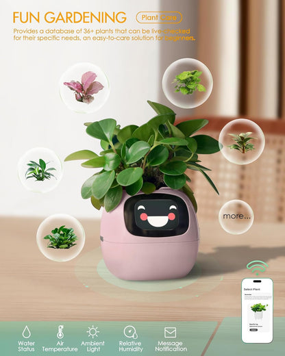 Vaso de flores inteligente - controle de expressão facial para plantas de interior