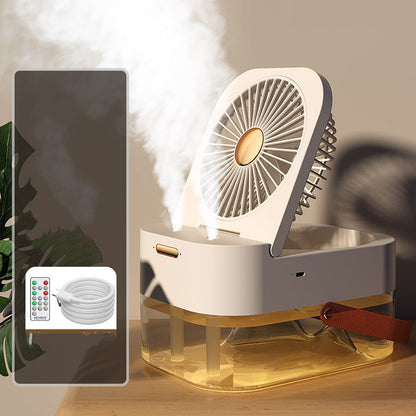 Humidifier Spray Fan: Portable Air Cooler and Night Light