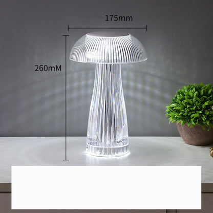 Lámpara de cristal creativa, lámpara de mesa de medusas, decoración táctil de lujo, decoración del hogar