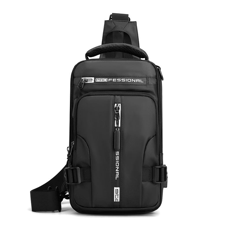 Men’s Multifunctional Crossbody Bag – Waterproof Nylon Chest & Shoulder Backpack