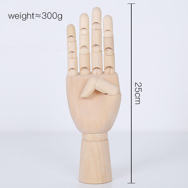 Grocery Home Decor Ornaments Lotus Wood Movable Wooden Knuckle Hand Model