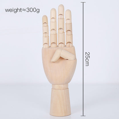 Grocery Home Decor Ornaments Lotus Wood Movable Wooden Knuckle Hand Model