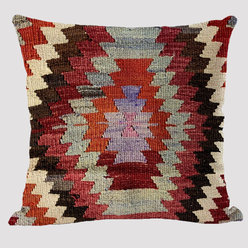 Bohemian Linen Pillow Ethnic Style