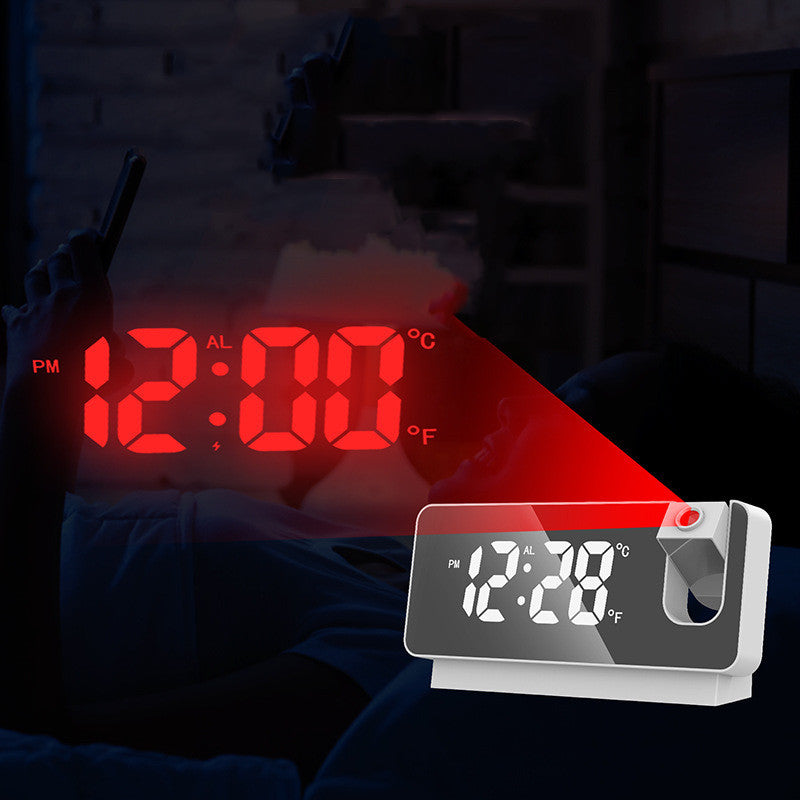 3D LED Projection Alarm Clock with Mirror Display & Snooze | Perfect for Home, Bedroom, Office