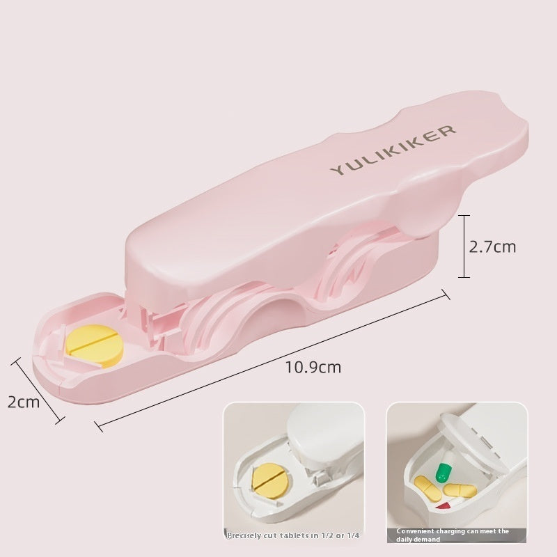 Cortador de pastillas y caja de almacenamiento de medicamentos