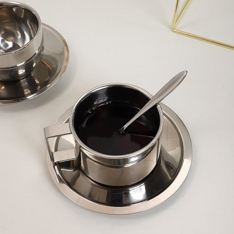 Fashion Simple Stainless Steel Coffee Cup Set